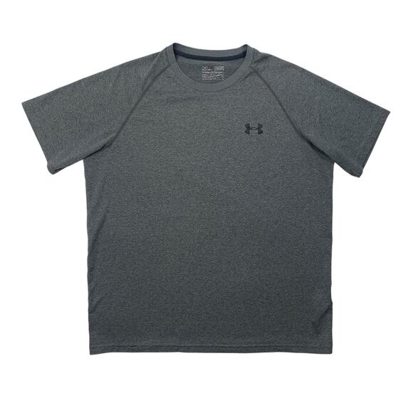 Under Armour Shirt Mens M Medium Grey Tech 2.0 Quick Dry HeatGear Short Sleeve - Picture 1 of 11